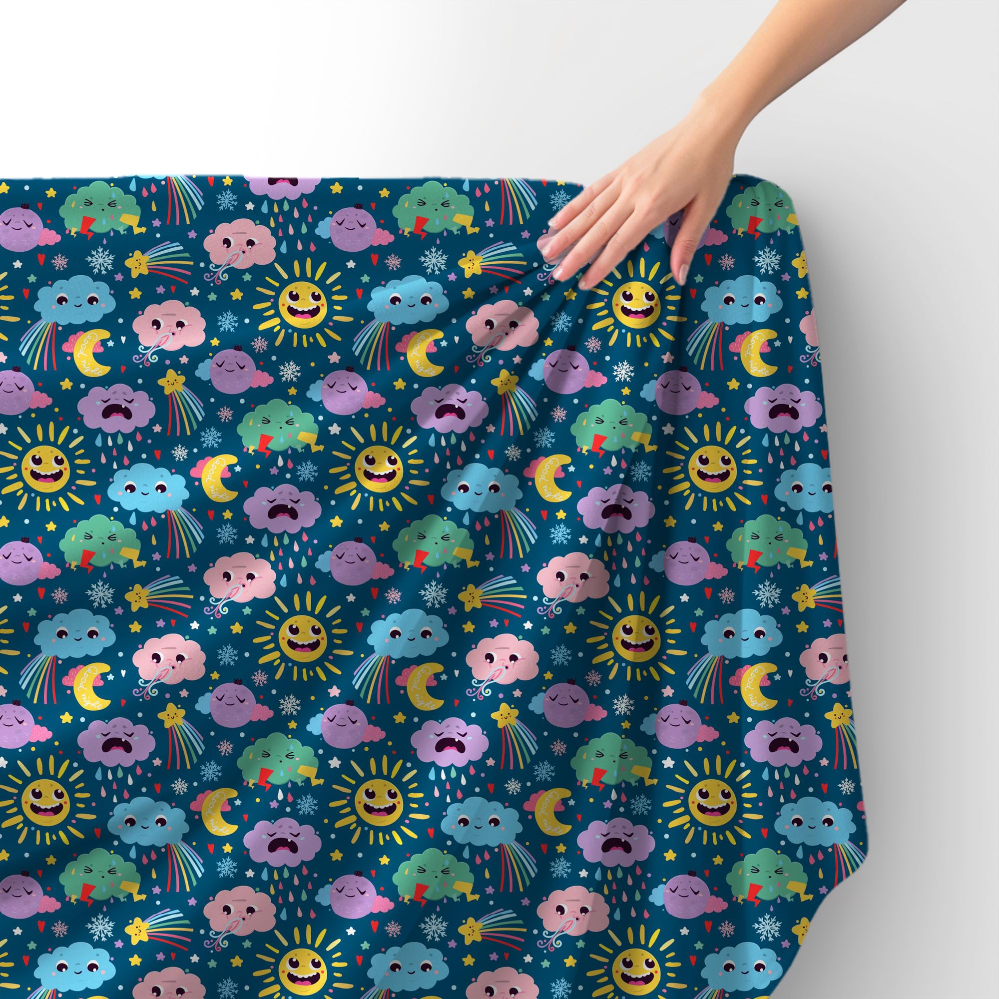 HEKO PANELS Tkanina velvet obiciowa drukowana, Pogoda, 5 metrów 140 x 500cm