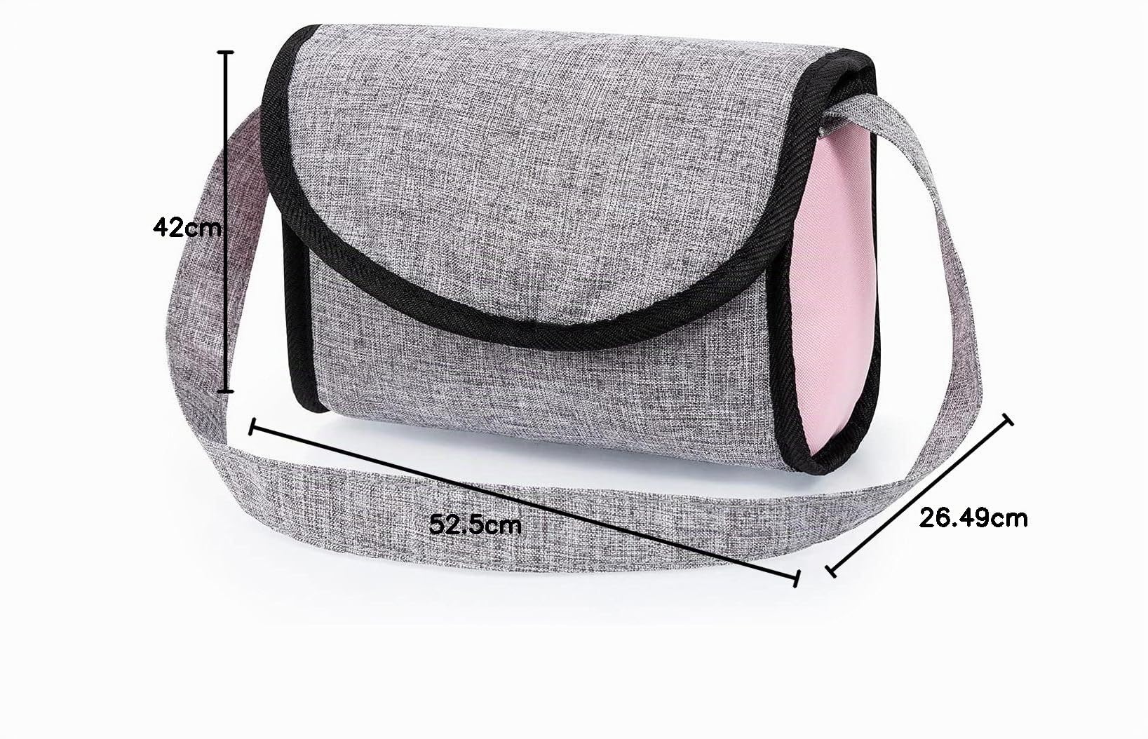 Bayer Design 21533AB Puppenbuggy, grau, rosa, ‎43.5 x 26.5 x 51.5 cm