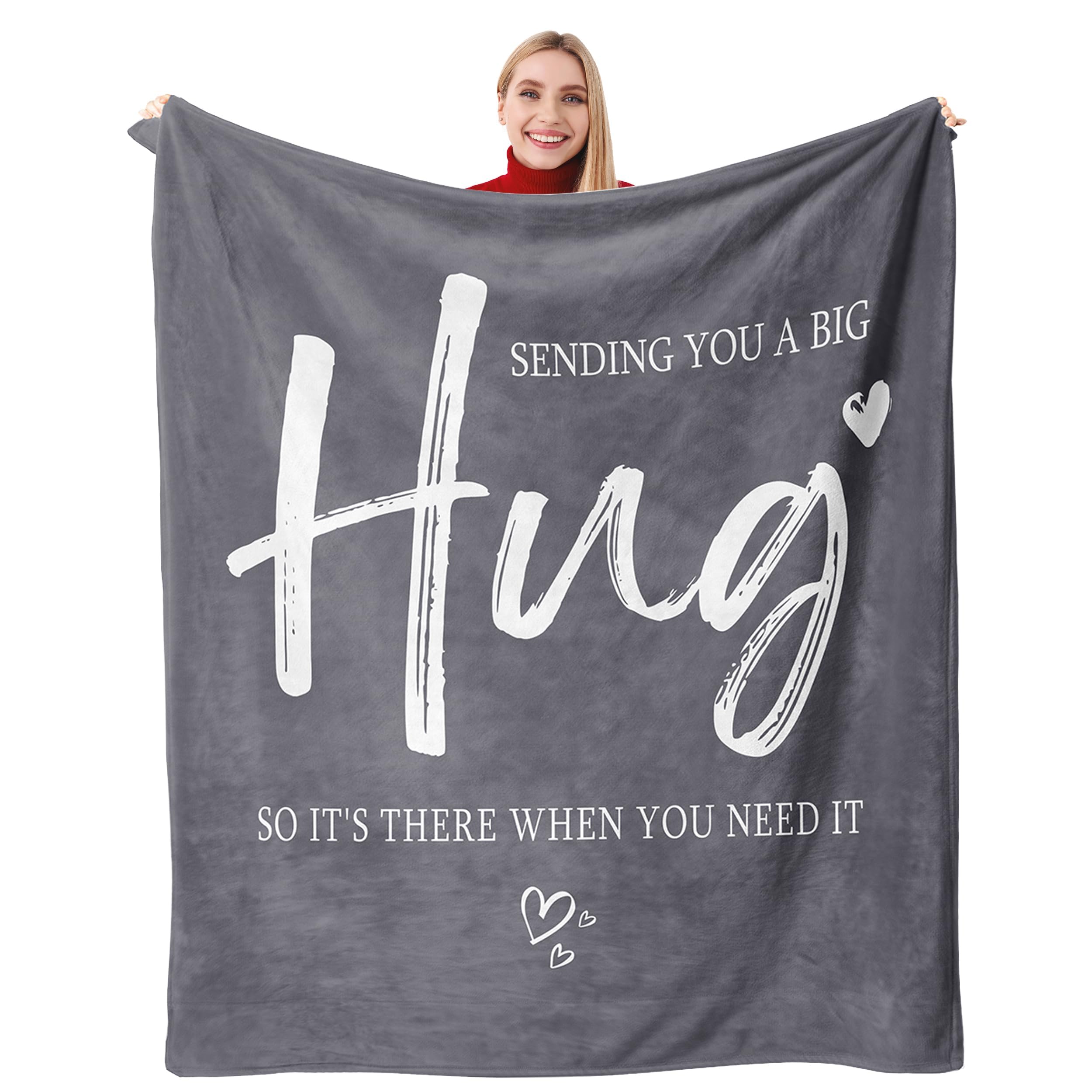 lemzcen Get Well Gifts for Women, Inspirational Gifts for Women/Men, Sympathy Gifts, Thinking of You Gifts/Breast Cancer Gifts/Feel Better Gifts for Women Men, Healing Hug Throw Blanket 60"X50"
