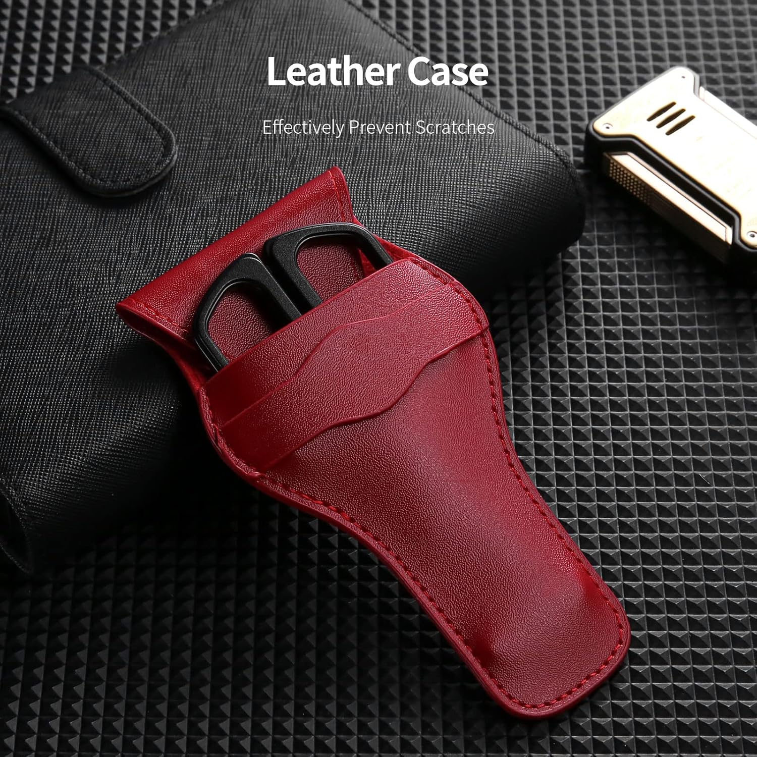 CIGARLOONG シガーはさみ ブラック ステンレススチール ダブルブレード シガーカッター ギロチン ギフトボックス付き