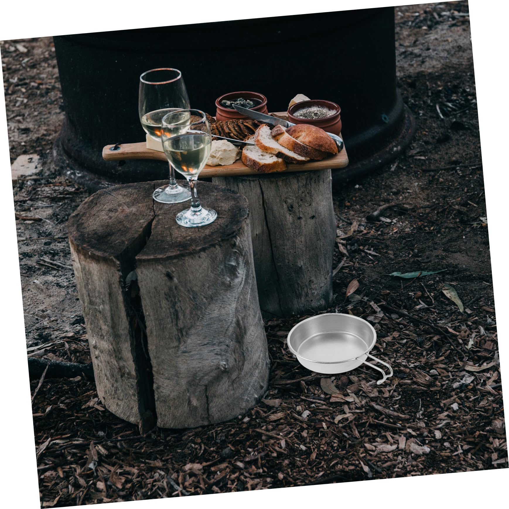 STOBAZA Camping Wine Cup Water Drinking Cup Stainless Bowls Handles Compact and Easy to Carry for Outdoor Adventures