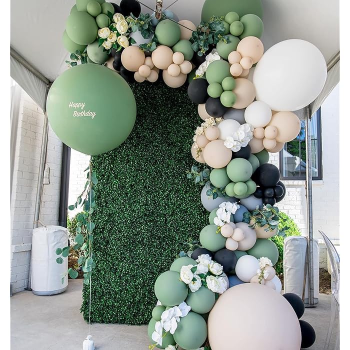 Red And White Balloon Garland