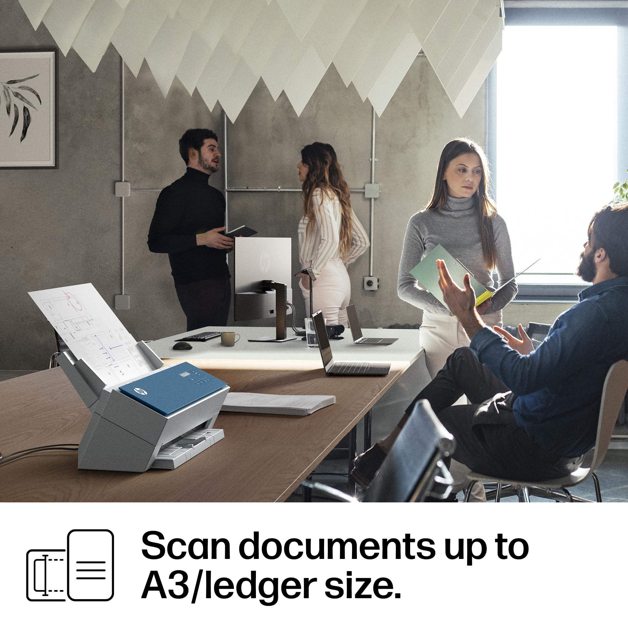 HP ScanJet Enterprise Flow 9000 s1 Scanner Rapide Double Face avec Chargeur Automatique de Documents, idéal pour Le Bureau (8Q4W0A)