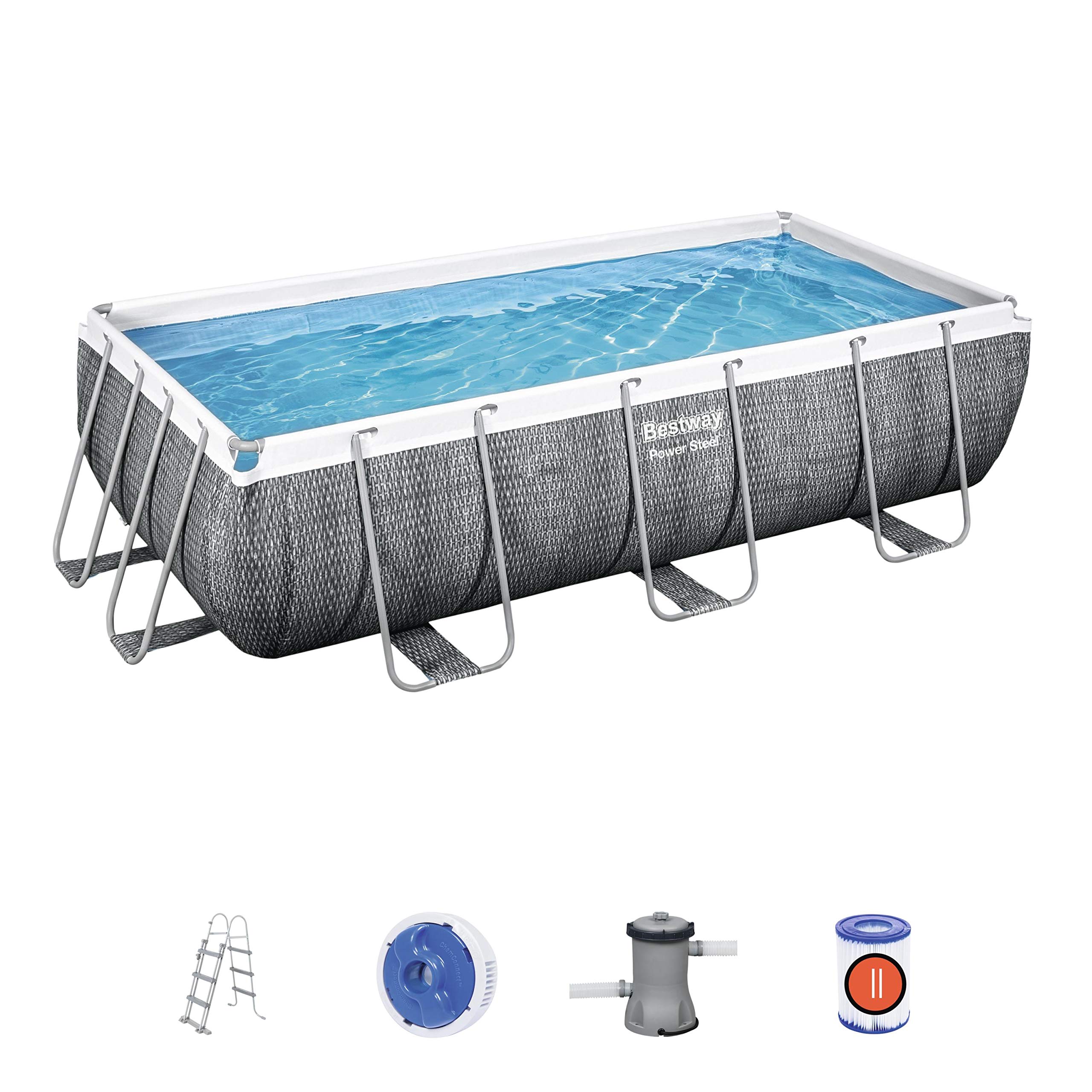Bestway Power Steel Rectangular Pool Set 404 x 201 x 100 cm