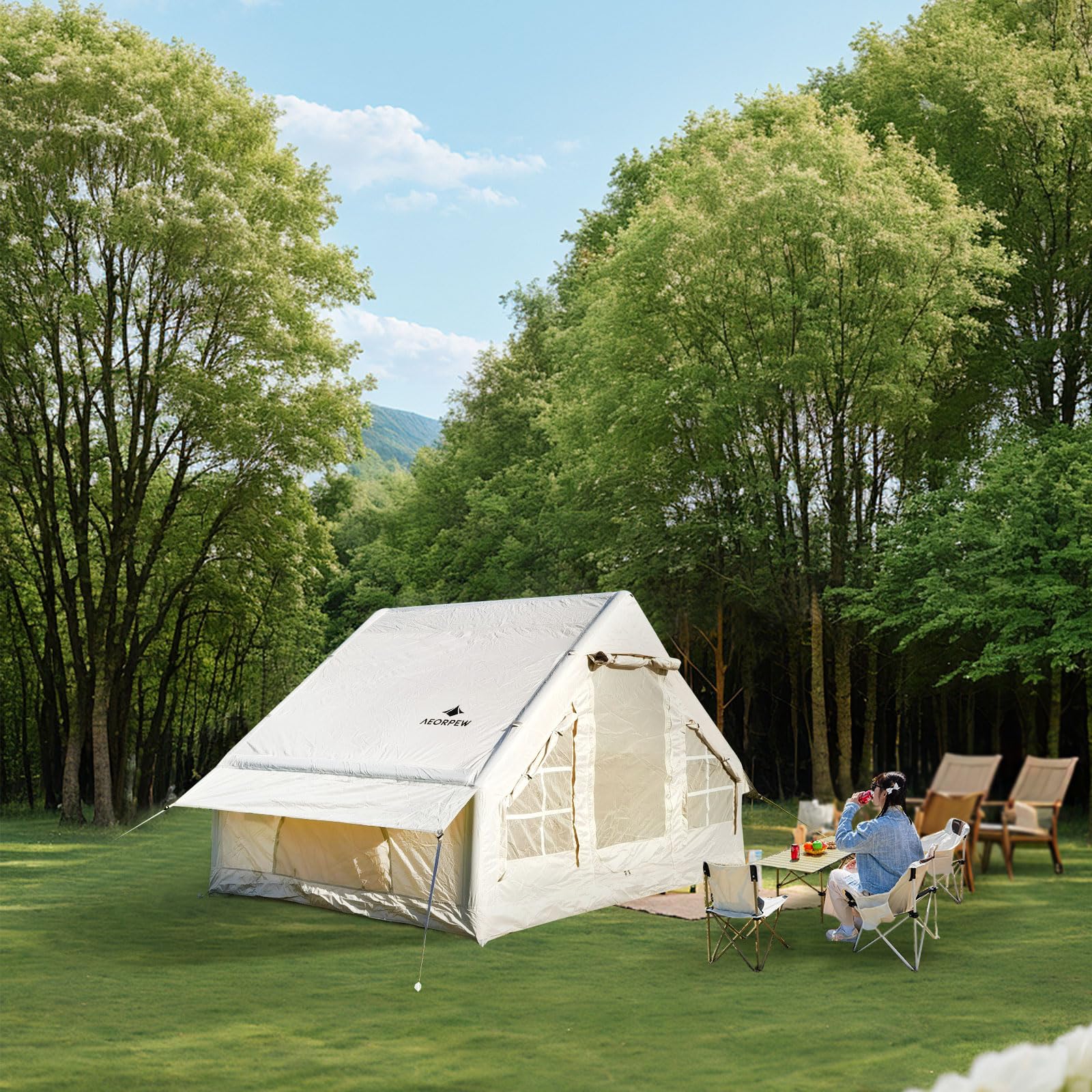 Amazon.co.jp: AEORPEW インフレータブル テント エアーテント 6.3㎡ 2