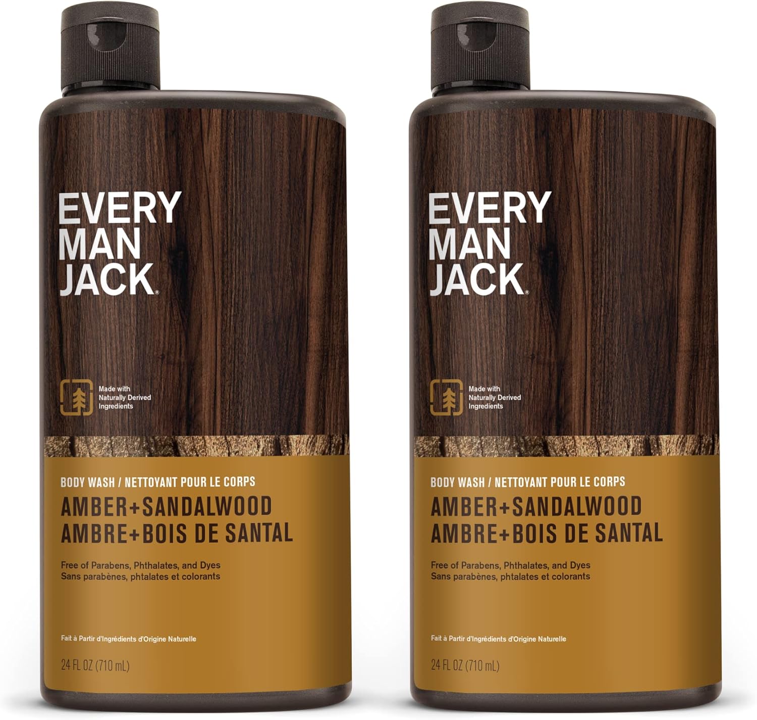 Every Man Jack Nourishing Amber + Sandalwood Mens Body Wash for All