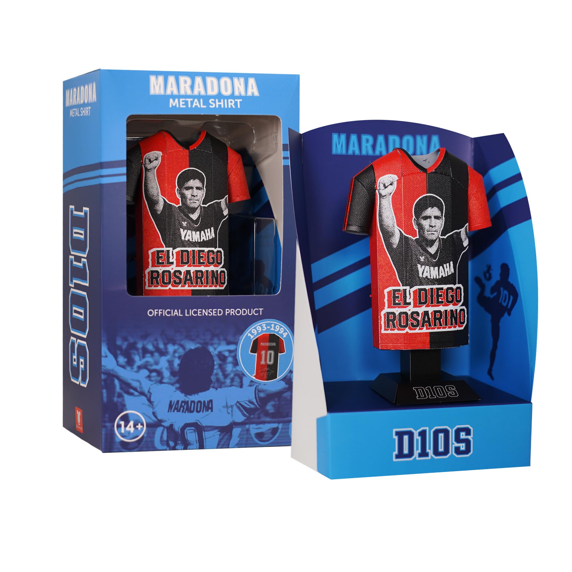 Diego Maradona Retro Metal Football Shirt - Image 3