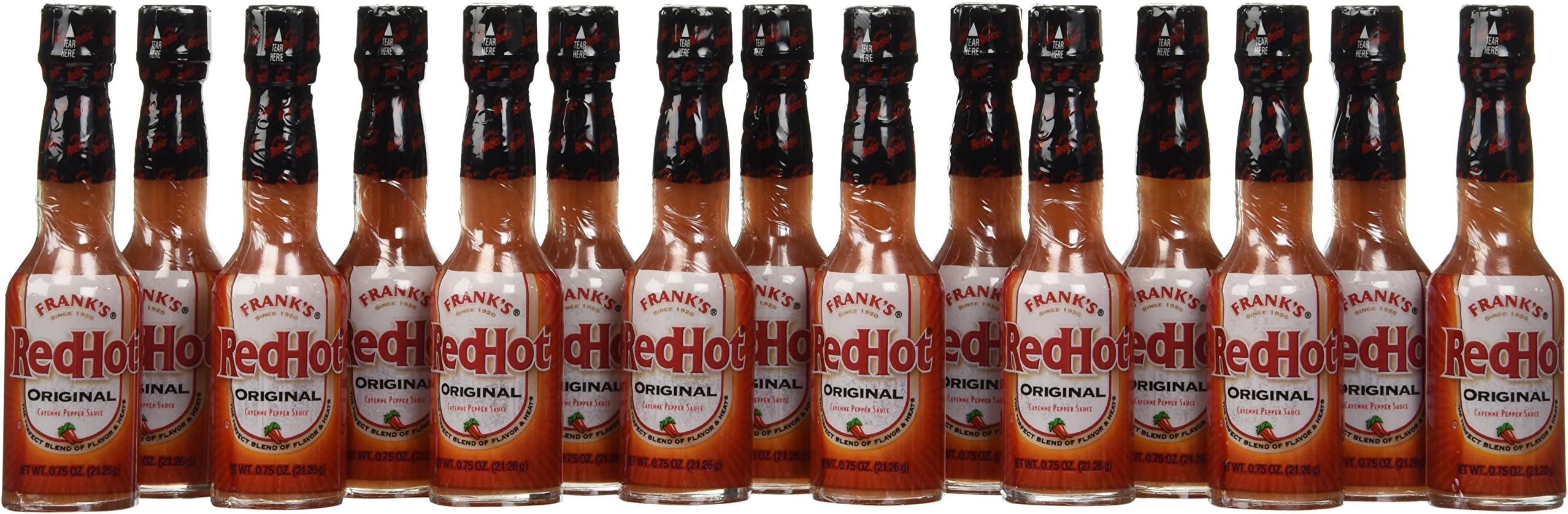 Franksยฎ Red Hotยฎ Orginal Hot Sauce 0.75 Oz Bottle (Case of 150)