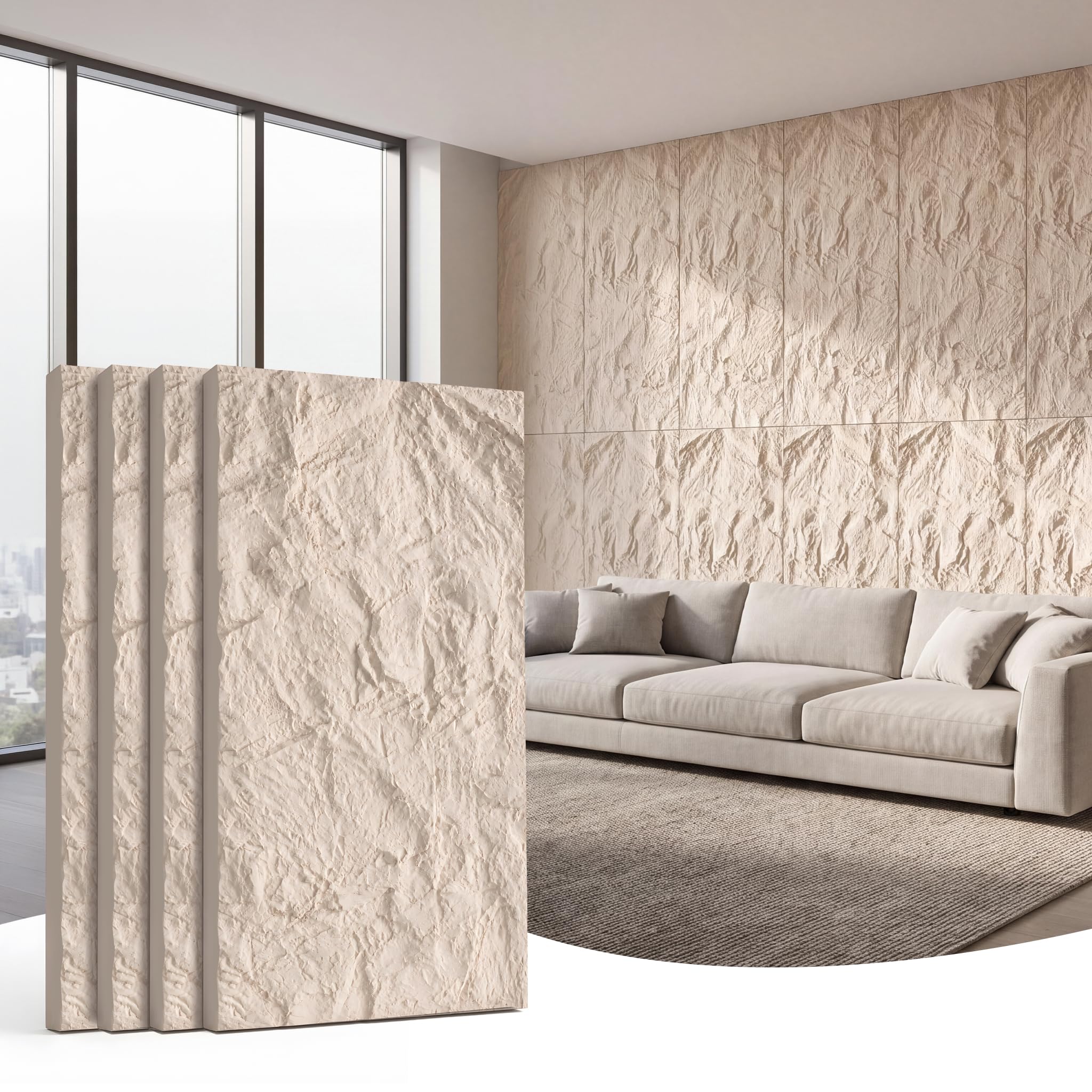 Photo 1 of VELTRIS 3D PU Faux Stone Wall Panels - Sandstone Yellow
