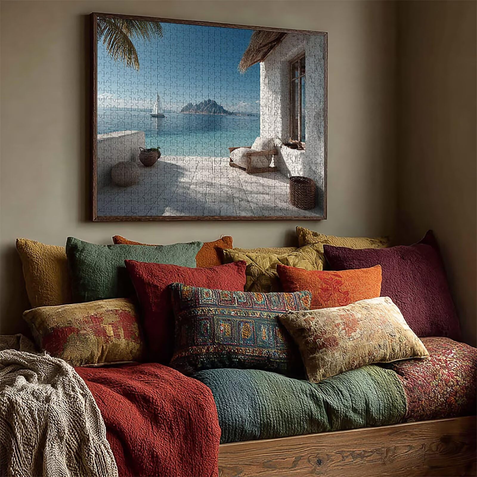 Puzzle 3000 elementów dla dorosłych, drewniane puzzle, 122 x 81 cm, części ściśle do siebie pasują, dla mężczyzn, kobiet, starszych seniorów, relaks i odstresowanie, prezenty, dekoracja ścienna
