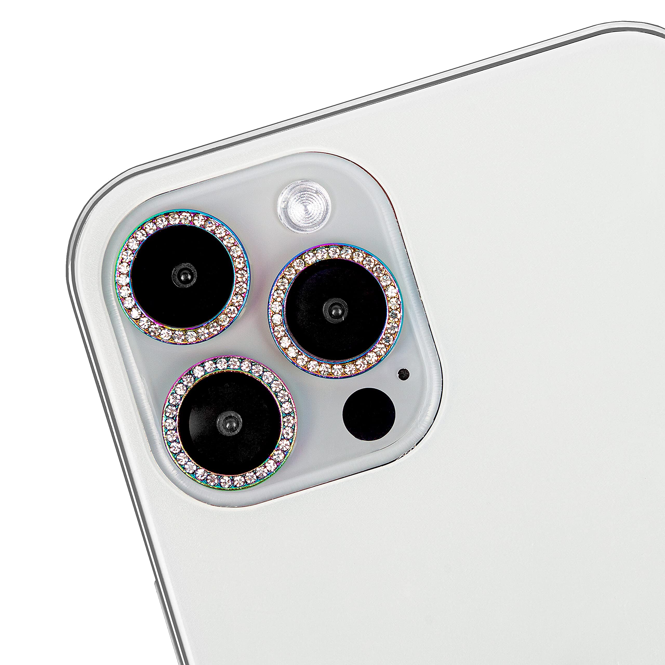 iPhone 12 Pro Max Camera Lens Protector - Diamond Rhinestone - Gold Color