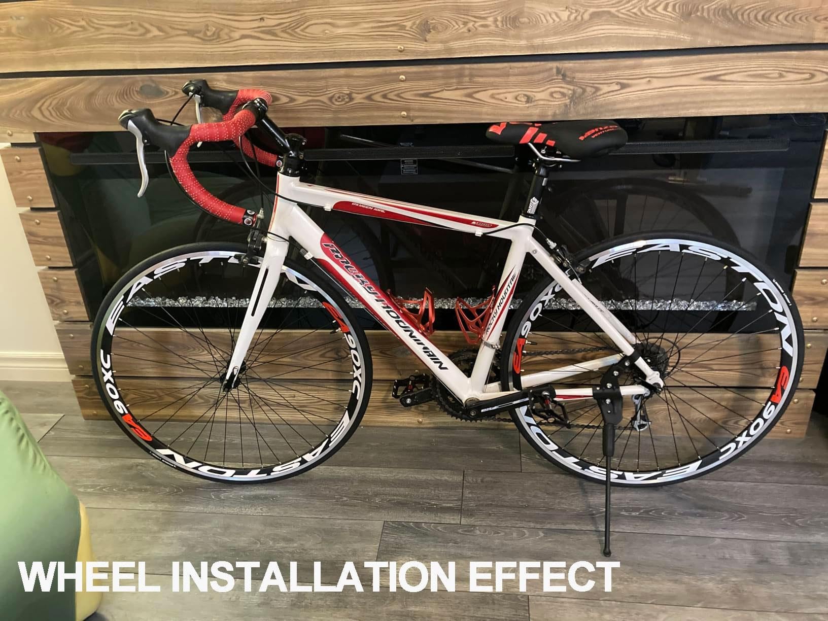 700C Bicicleta de Carretera Ruedas, Llanta de Aleación de Doble Pared Altura 30MM Freno V Rodamiento de Liberación Rápida 135mm 36 Orificios for 7-12 Velocidades 2400g