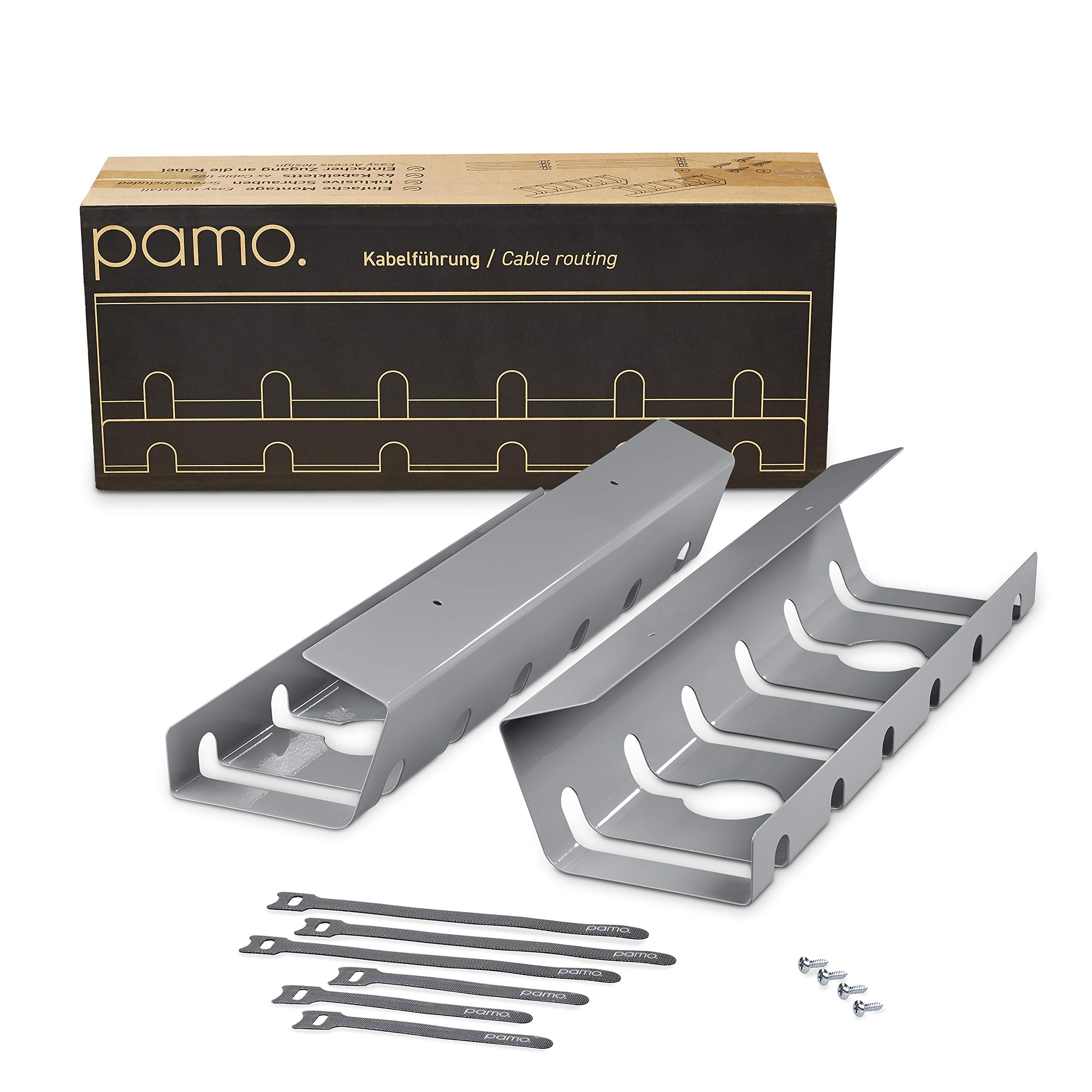 Buy PAMO Cable Management Under Desk for Easy ing UnderTable I incl. 6X Cable Ties I Desk