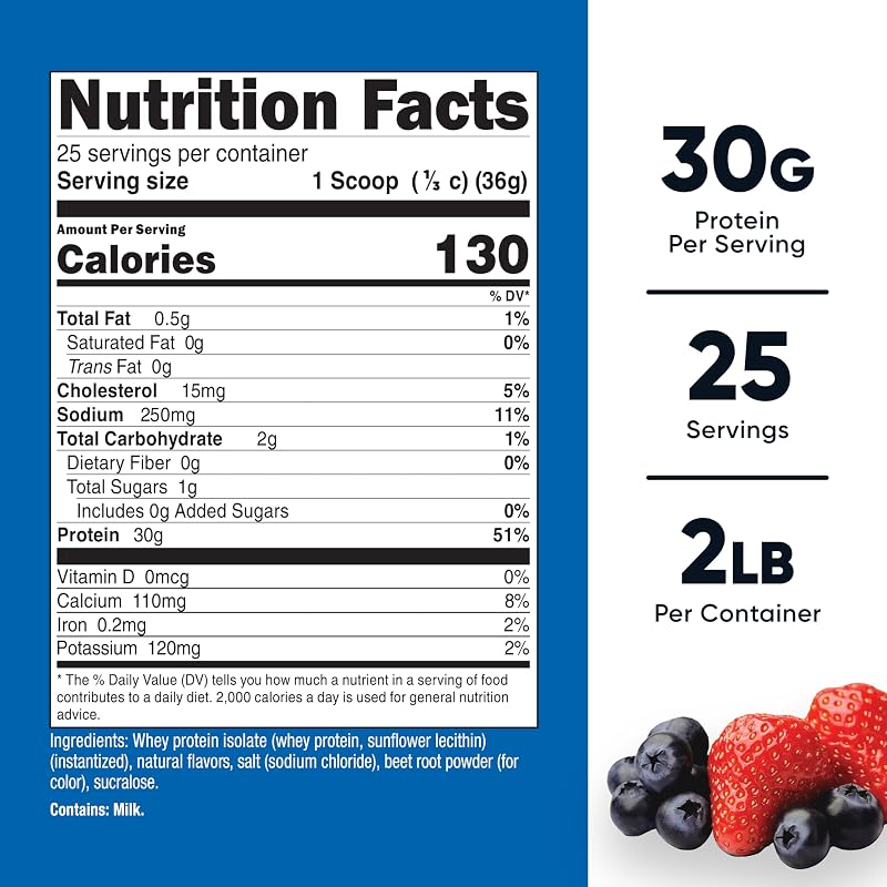 Nutricost Whey Protein Isolate (Strawberry Acai, 2 Pounds) image 2