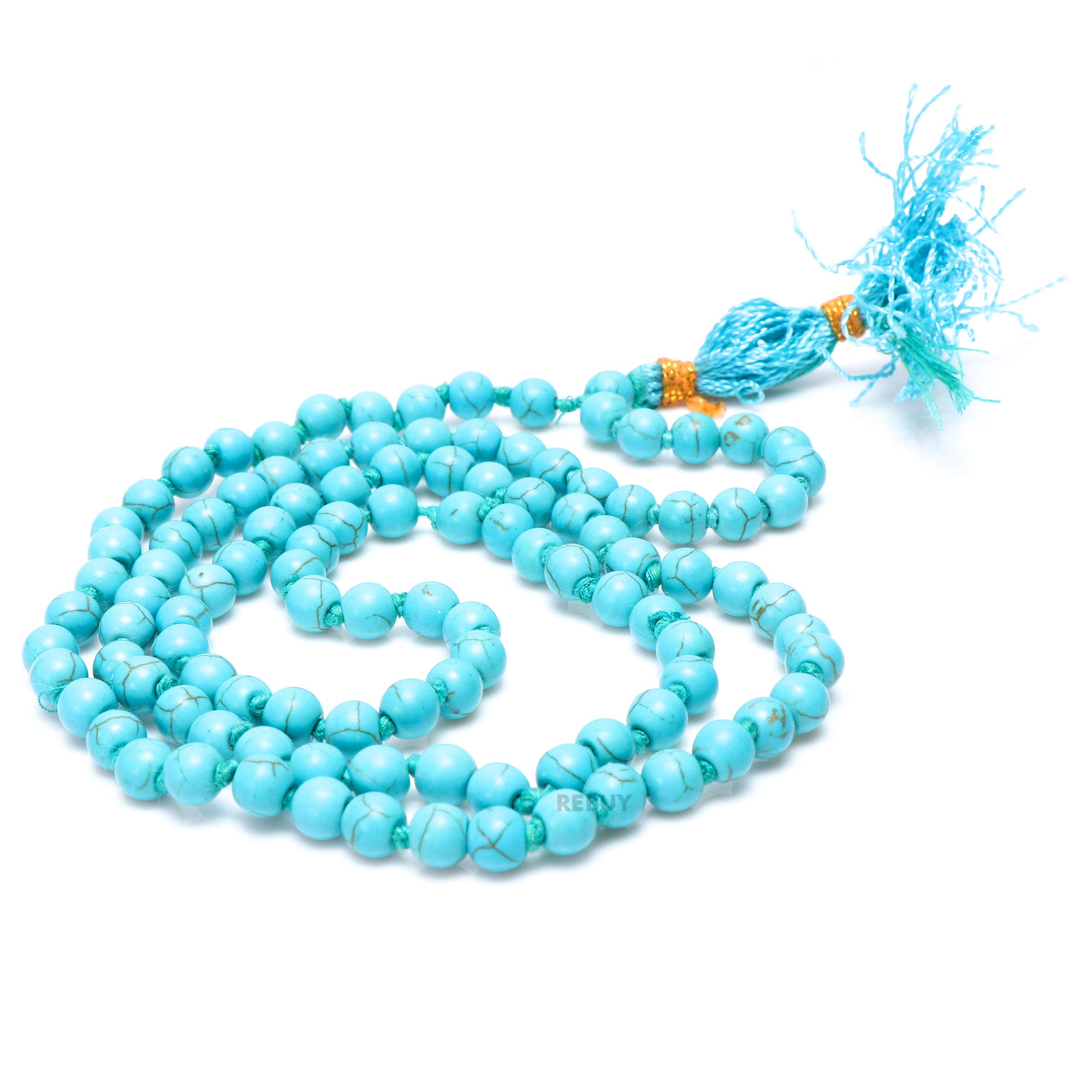 REBUY Firoza 6 mm Stone Mala Necklace Crystal Mala 108 Beads Jaap Mala Crystal Healing Stone for Unisex (B08RB5HRXP) Amazon Price History, Amazon Price Tracker