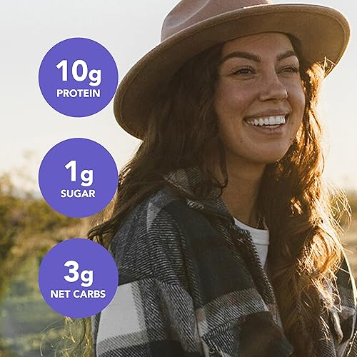 Miniatura 5 de think! Delight Barras de proteínas, bajas en carbohidratos, sin gluten, pastel de mousse de chocolate, 10 unidades (el embalaje puede variar)