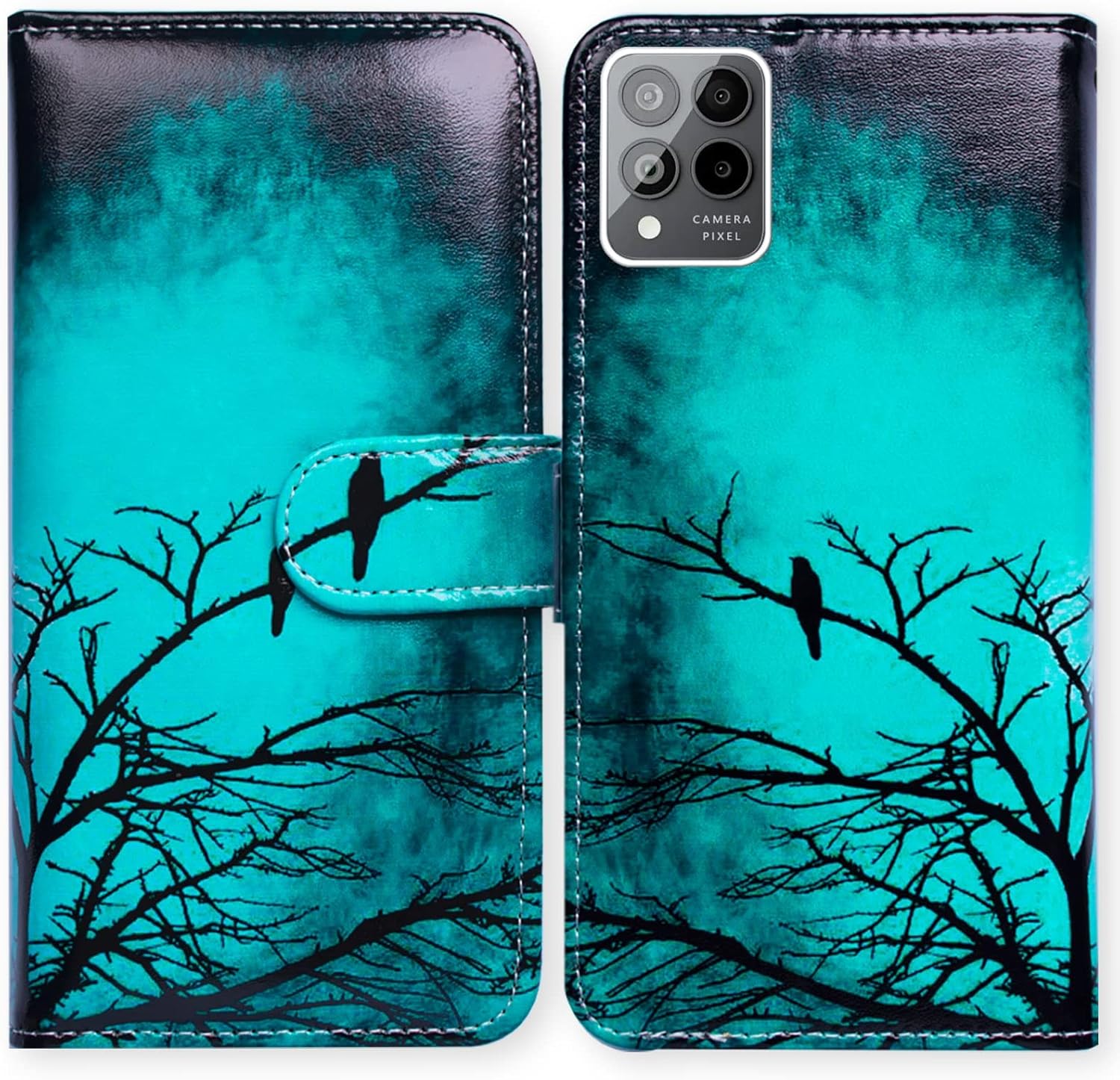 Bcov for REVVL 6X Pro 5G/REVVL 6 Pro 5G Case, Black Bird