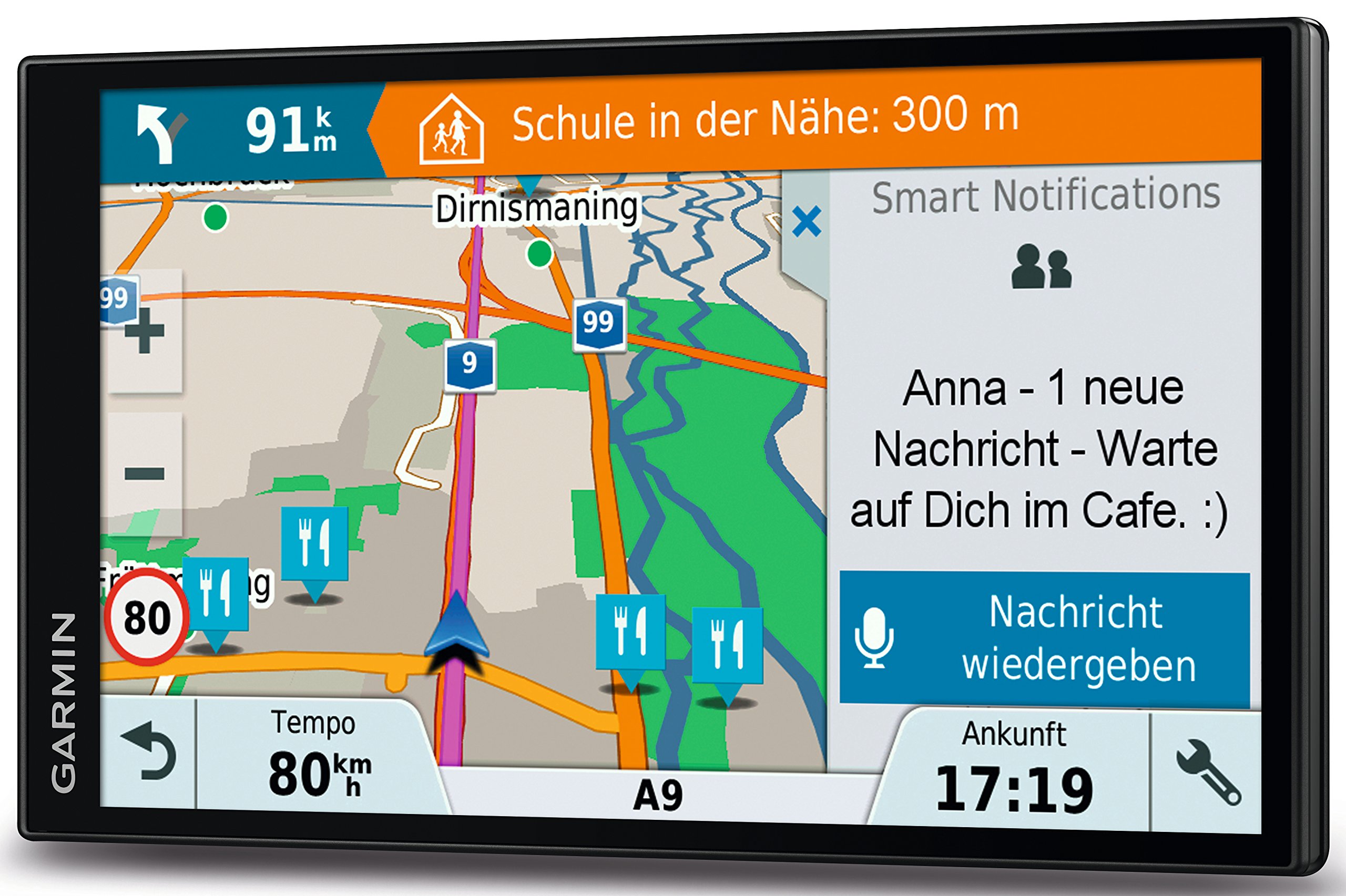 Garmin - DriveSmart 61 LMT-S - GPS Auto - 6,95 Pouces - Cartes Europe 46 Pays - Cartes, Trafic, Zones de Danger gratuits à Vie - Appels Mains Libres - Wi-FI intégré (Reconditionné)