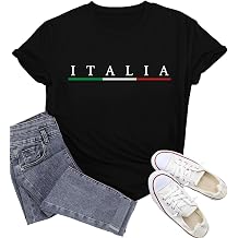 Womens Italia Shirt Italian Flag T-Shirts Gifts for Italia Trip