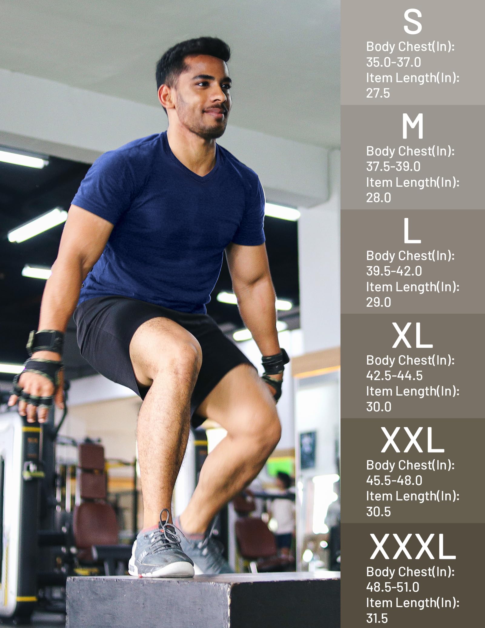 MIER Camiseta de manga corta con cuello en V para hombre, de ajuste seco, suave, absorbe la humedad, para correr, atletismo, gimnasio, informal, para hombre