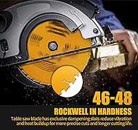 Vista 4 de Hojas de sierra ingletadora de 12 pulgadas, 2 hojas de sierra circular, corte transversal de 80 dientes y hoja de sierra ingletadora de uso general