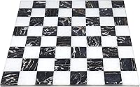 Vista 1 de Royal Chess Mall - Tablero de ajedrez de lujo de piedra de mármol sin bordes de 15 '' - Piedra blanca y negra