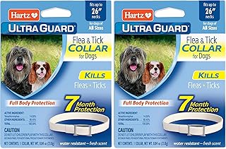 Hartz UltraGuard Flea & Tick Collar for Dogs and Puppies - 26" Neck, 7 Month Protection (Pack of 2)