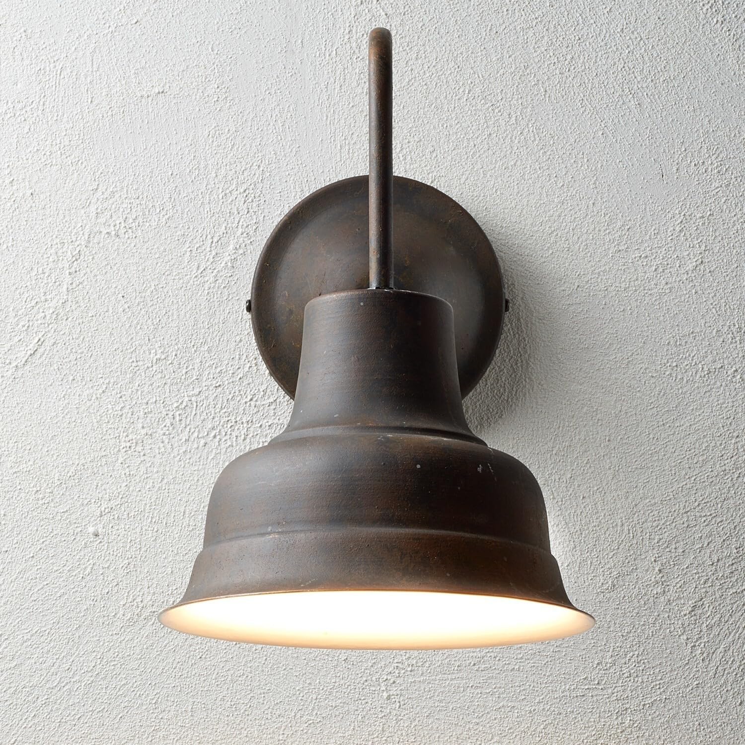 LOBERON Wandlampe Sidney, rustikales Design im Industrial-Trend, Wandleuchte im Vintage-Look, Industrie-Charme, Eisen, antikbraun