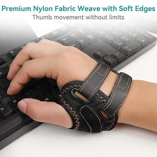 Miniatura 4 de FORTEMOTUS CMC Thumb Brace - Cómoda férula de nailon para el pulgar para alivio leve del dolor en las articulaciones CMC, osteoartritis, tendinitis,