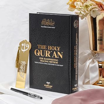 Full Tracing Quran | Shadowed Writable Quran | Quran Tracing Workbook | Islamic Muslim Gift | Write, Read and Learn Quran (Black)