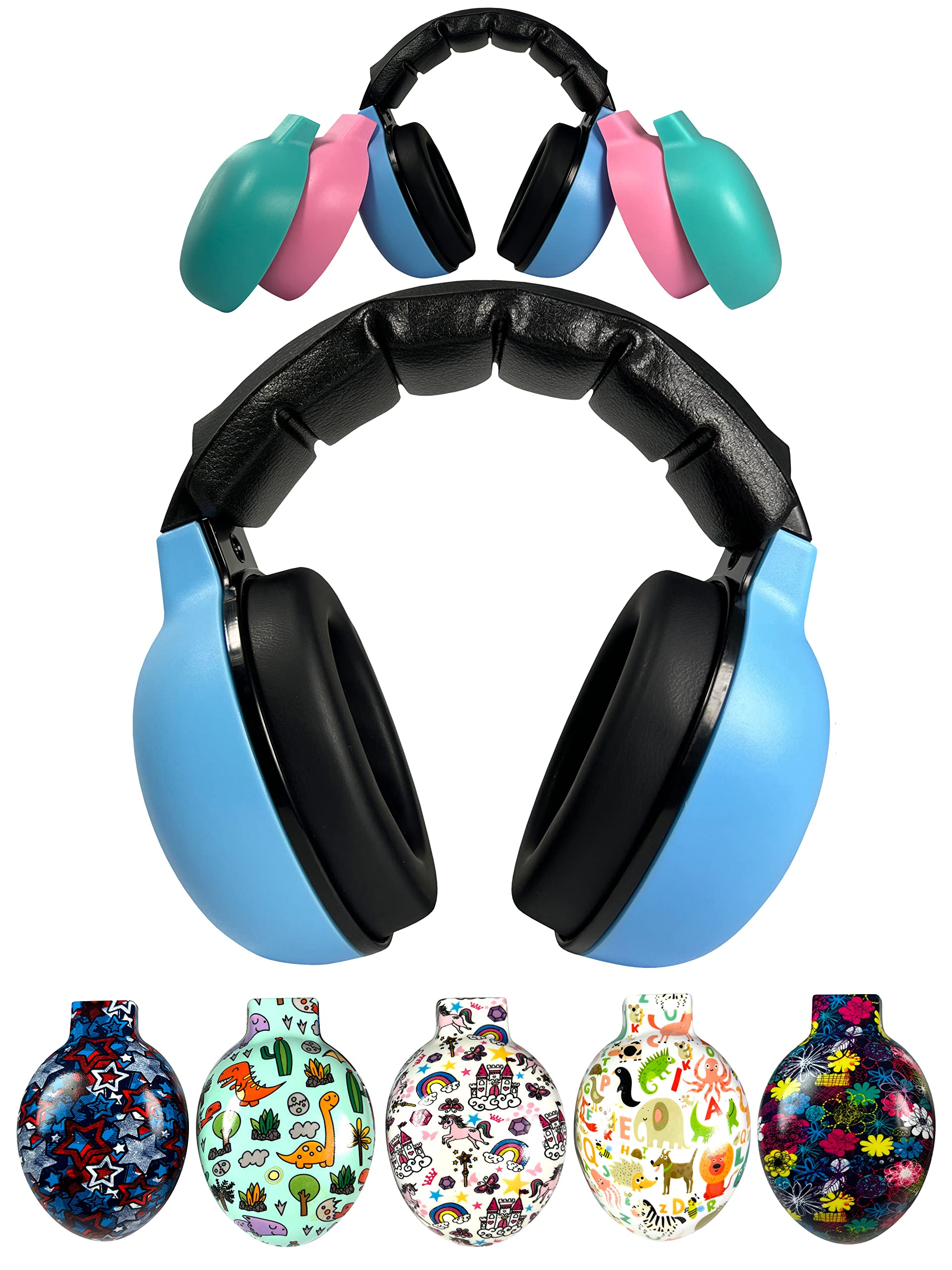 ZIPZ Baby & Toddler Earmuffs - ANSI-Certified Noise Protection, Audiologist-Recommended, Interchangeable Shells (0-4 Yrs)