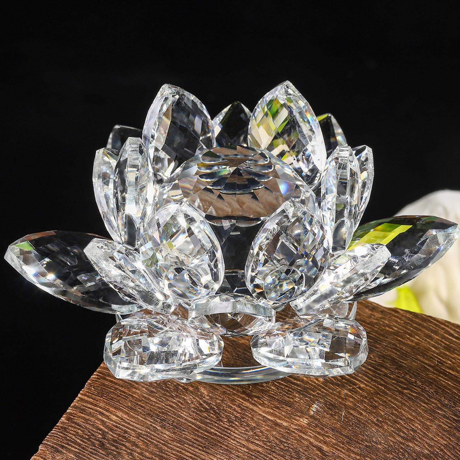 Lotus Petal 4枚セット Amazon.co.jp: HAMILO 蓮の花 クリスタルオブジェ 風水 ロータス