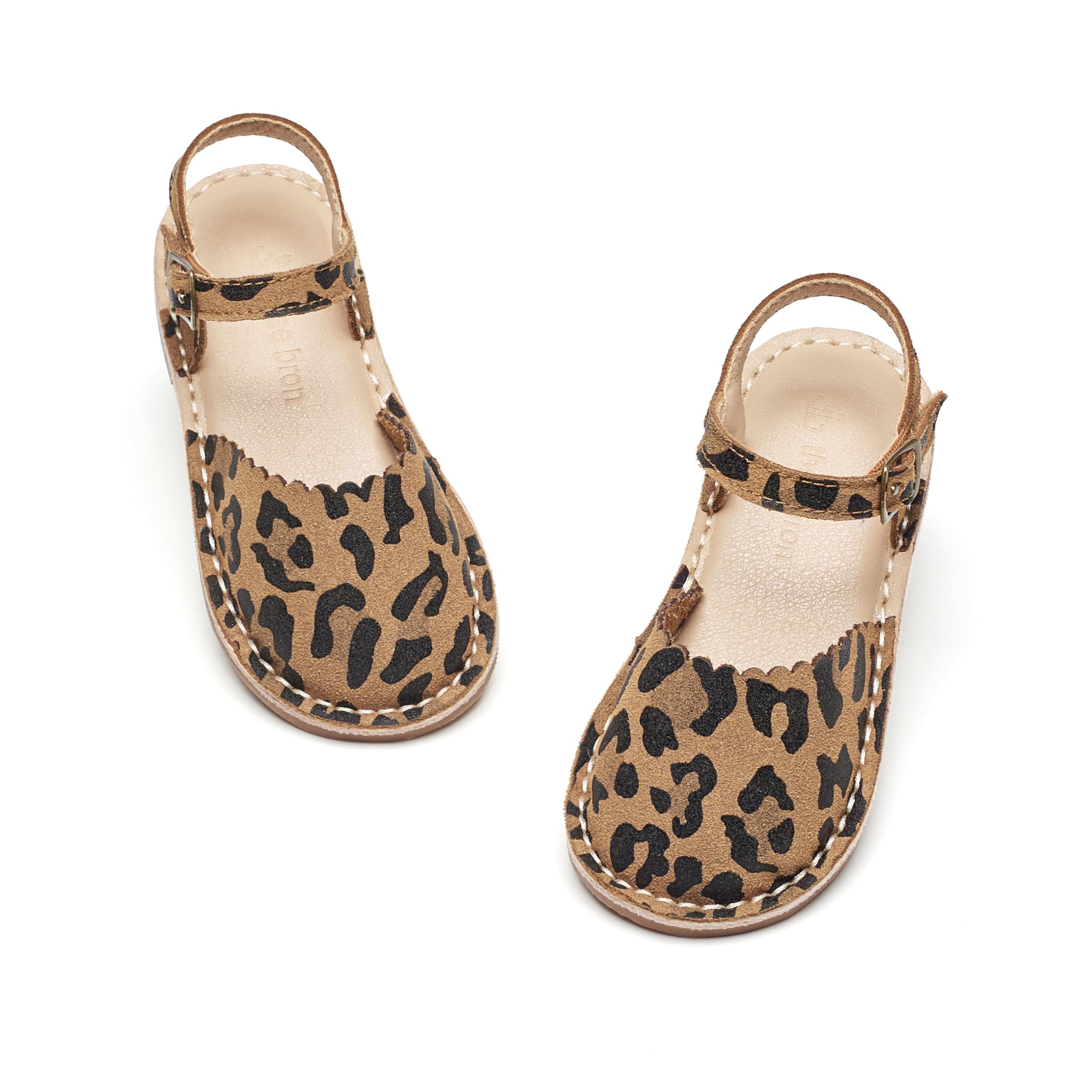 THEE BRON Toddler Girl Vintage Closed-Toe Sandals Genuine Leather Rustic Summer Shoes for 1-8 Years, Size 5-13