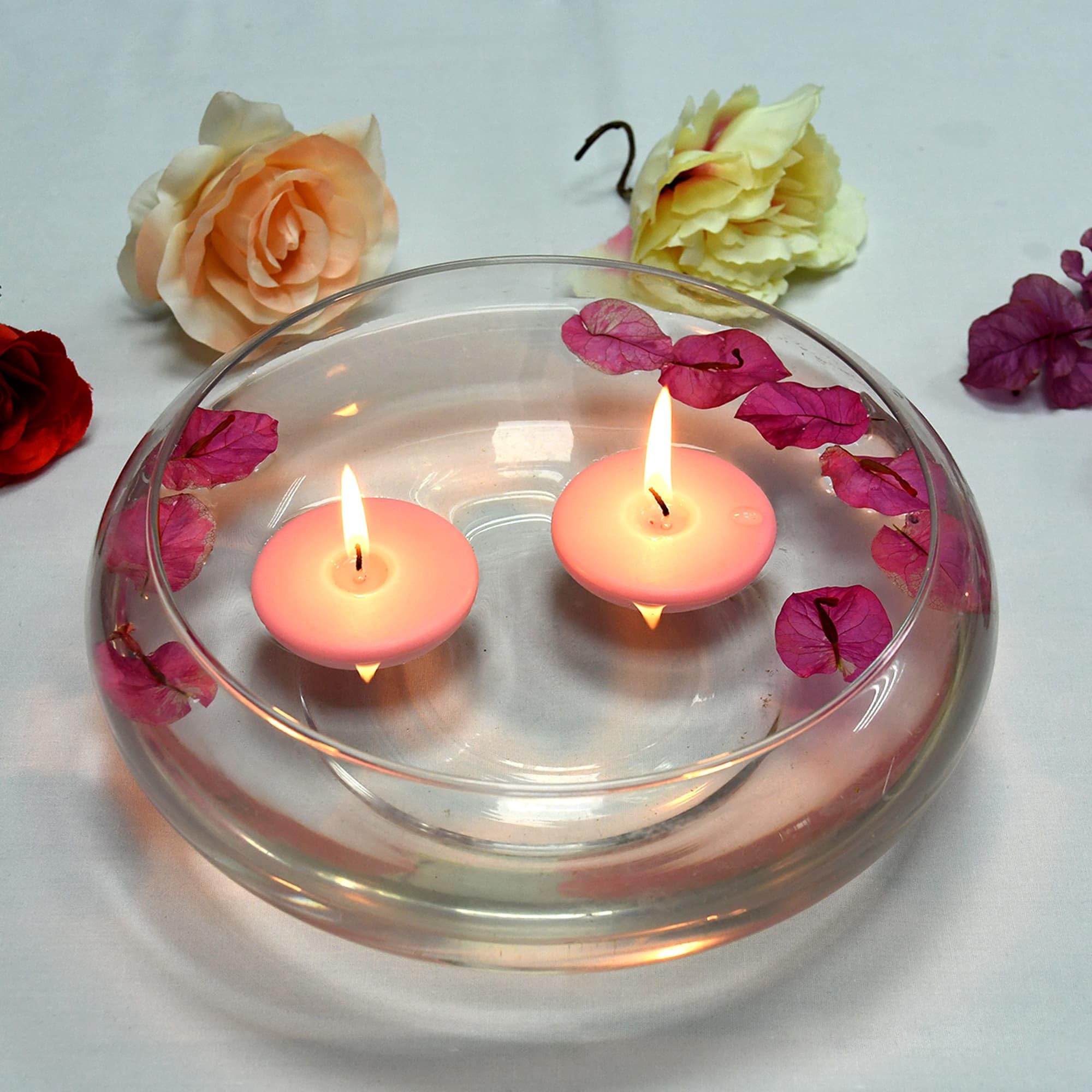 Zest Vela 24 Piezas Velas flotantes, 5,7, luz Rosa