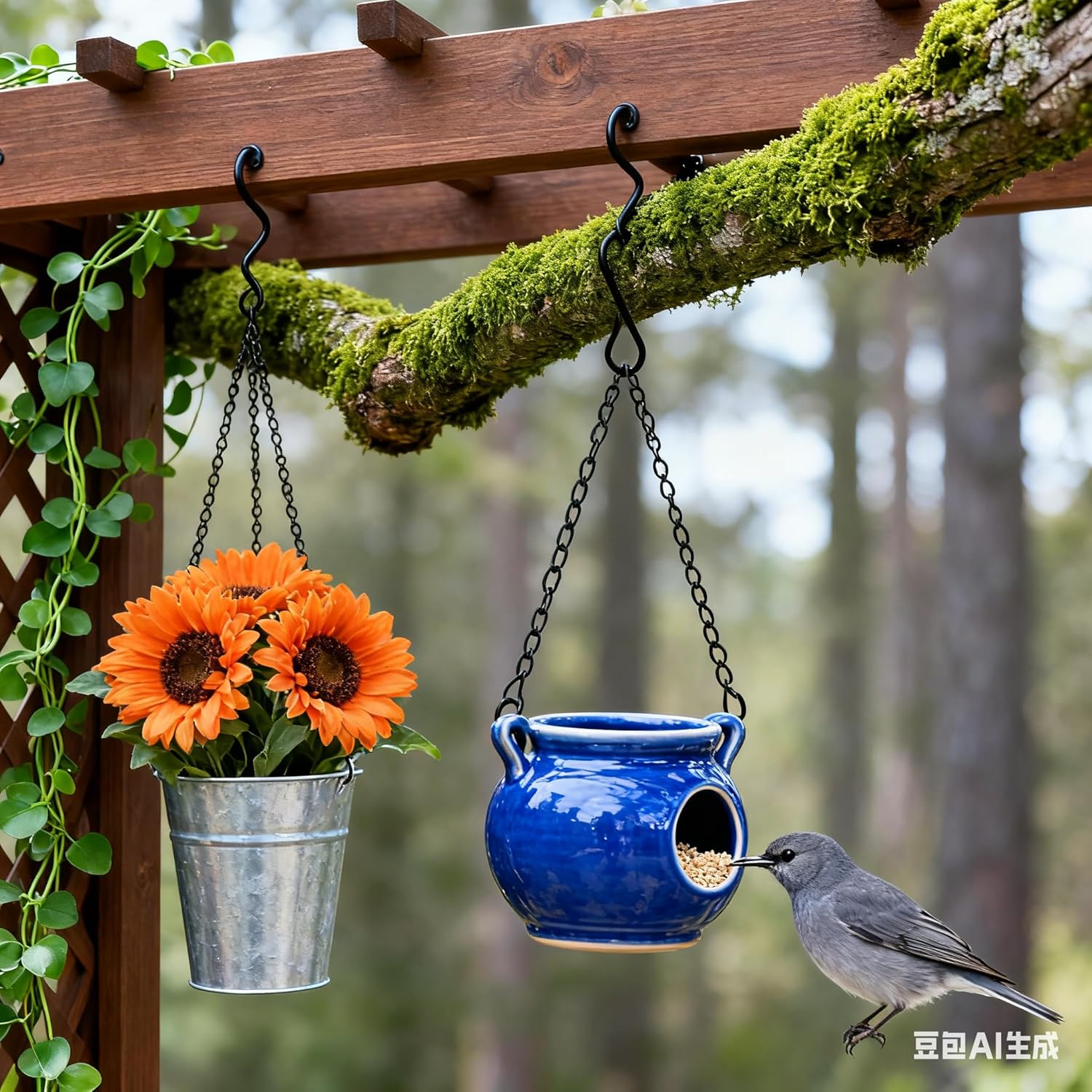 Black Hanging Plant Chains Kit, 20-Inch Adjustable Plant Hangers with Hooks and Clip for Hanging Baskets, Bird Feeders, Wind Chimes, Planters and Porch Signs 8Pack - Image 5