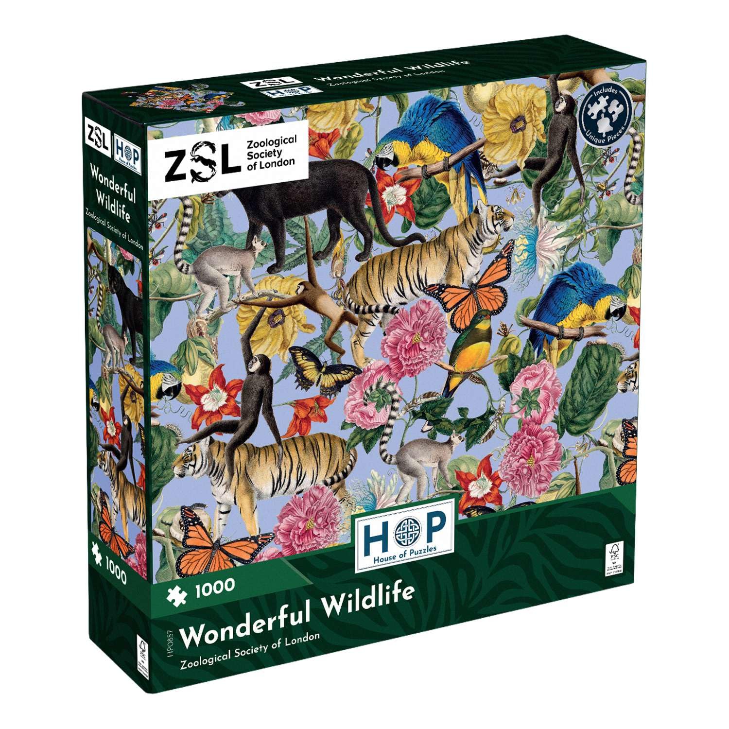 The House of Puzzles ZSL Wonderful Wildlife 1000 Piece Jigsaw Puzzle — image 1