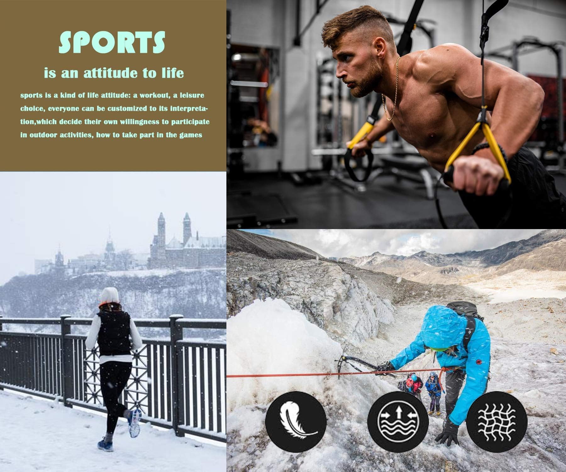 YUSHOW Kompressionsshirt Herren Langarm Halbhoher Kragen - Atmungsaktives Funktionsshirt Slim Fit für Fußball, Ski & Training - Schnelltrocknend & Formstabil