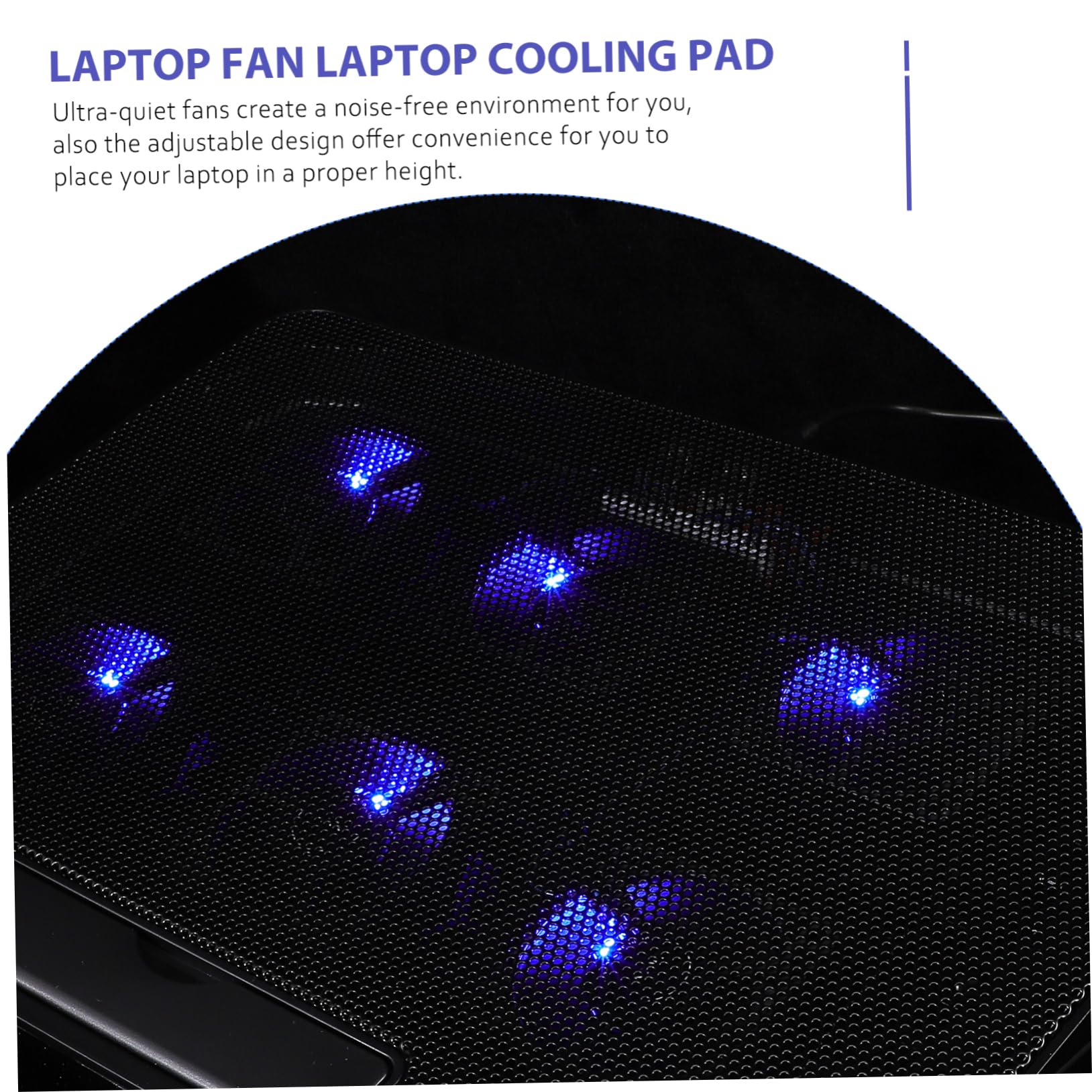 Veemoon Laptop Kühlpad für Gaming Notebooks Verstellbare Höhe Lüfter USB Stromversorgung Leiser Betrieb zur Effektiven Wärmeableitung Reduzierung von Nacken Schulterschmerzen