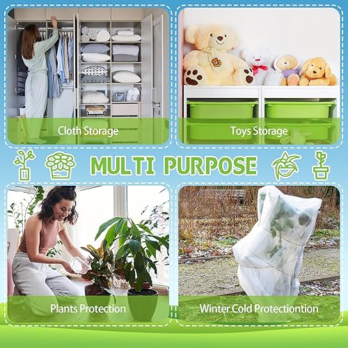 Miniatura 5 de 6 fundas de invierno para plantas de invierno, protección contra congelación, pequeñas bolsas de plástico transparente, bolsas de refugio, tela
