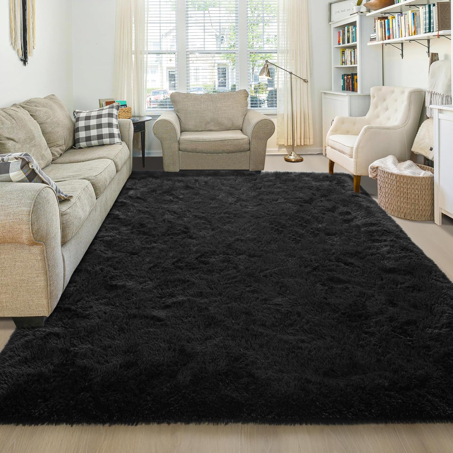 Soft Area Rug 5x8 Feet Fluffy Shaggy Rug for Living Room