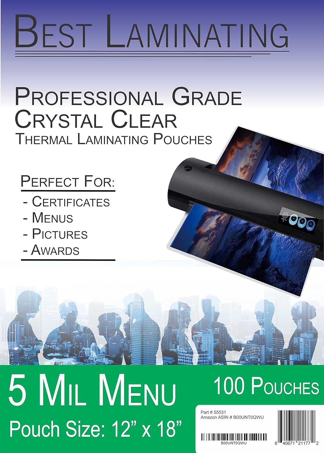 Menu Size Laminating Pouches, 5 Mil Menu Pouches, Best