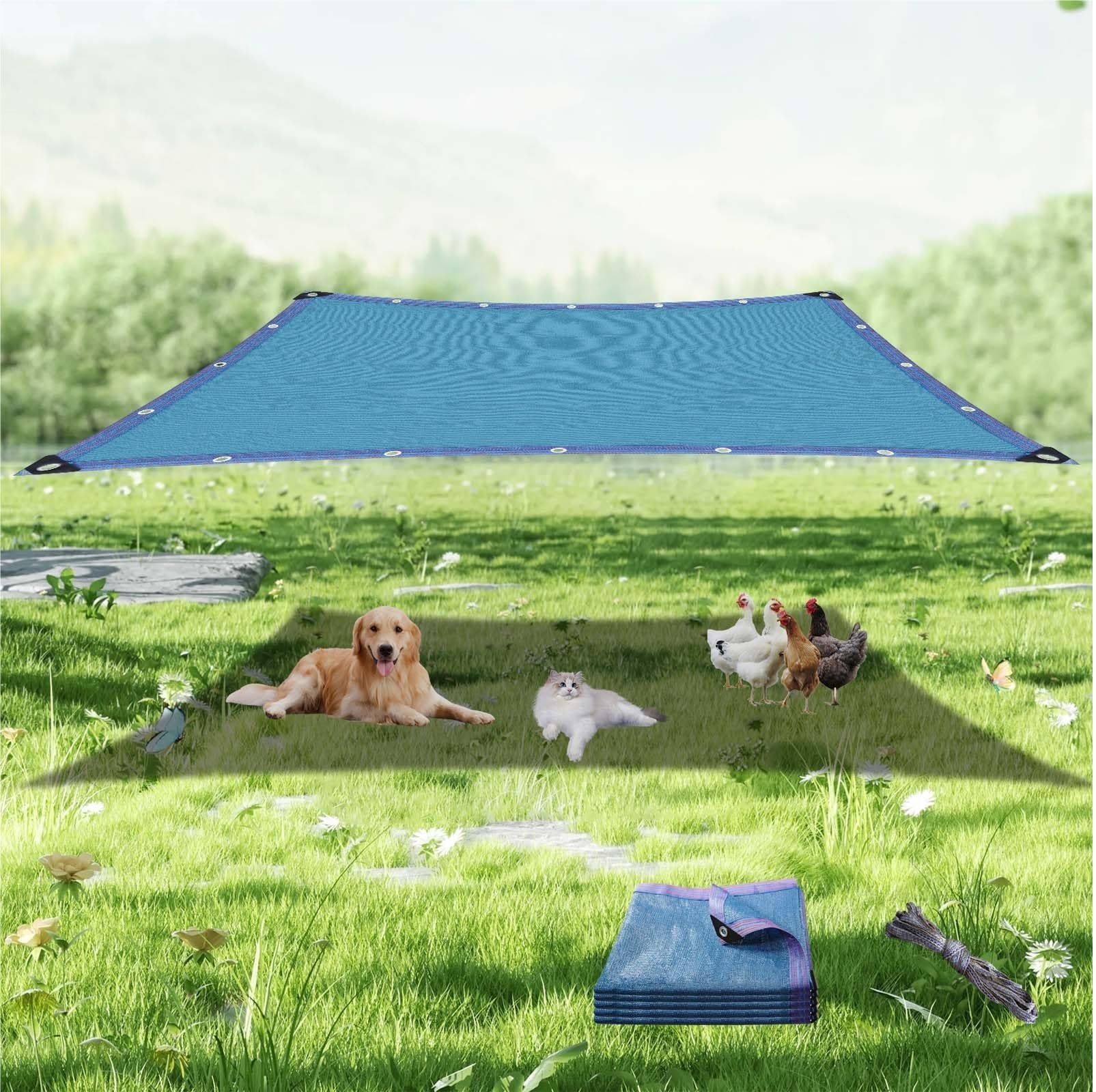 Nueva y versátil Malla Azul de protección Solar: Malla para jardín de 2x2/3x5/4x6/5x9 m, bloquea la luz Solar para Las Plantas, Cubre el jardín y el césped.
