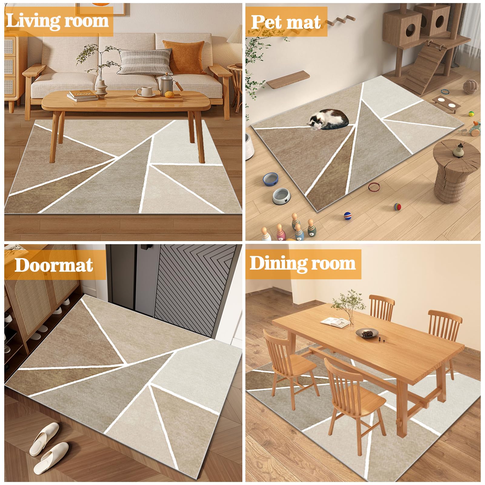 Alfombrilla rectangular para juegos, resistente para suelos duros, protector para parquet y suelos duros, alfombrillas para sillas de oficina, 70 x 90 cm