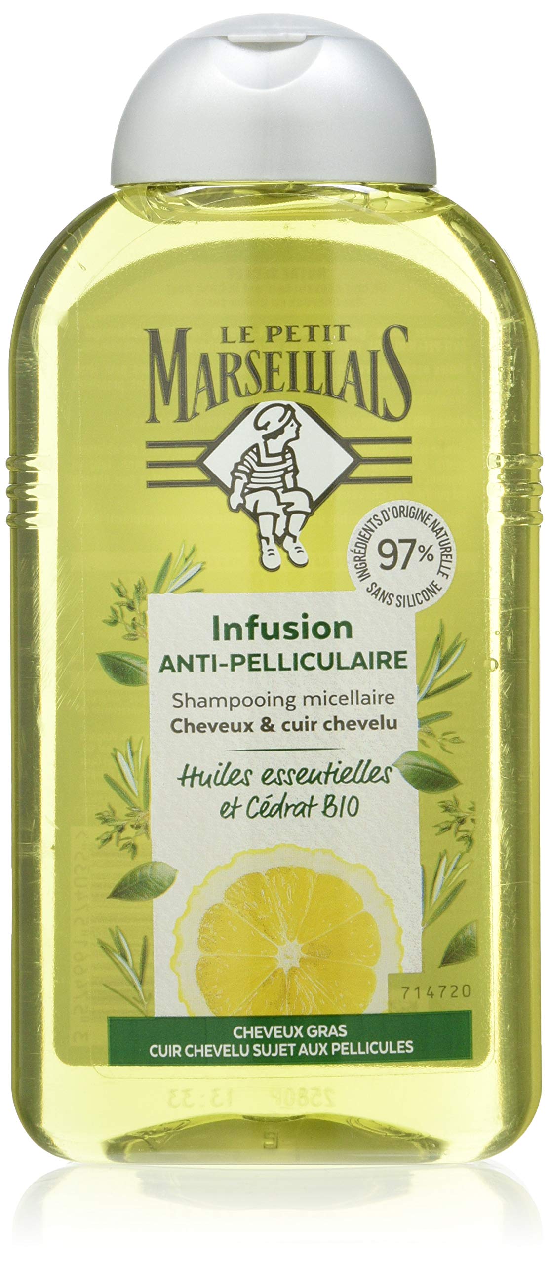 Le Petit MarseillaisMicellar Shampoo Anti-Dandruff Infusion Essential Oils and Cedar Organic 250ml