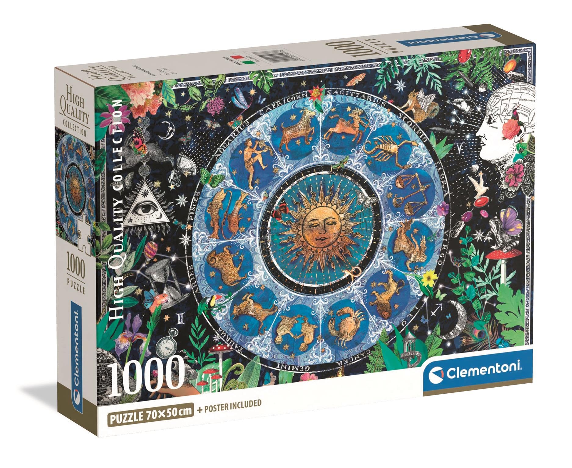Clementoni Jigsaw Puzzle Collection 1000 pieces Astrological Chart, Puzzle for Adults 14-99 Years, Compact box, Made in Italy, 39937
