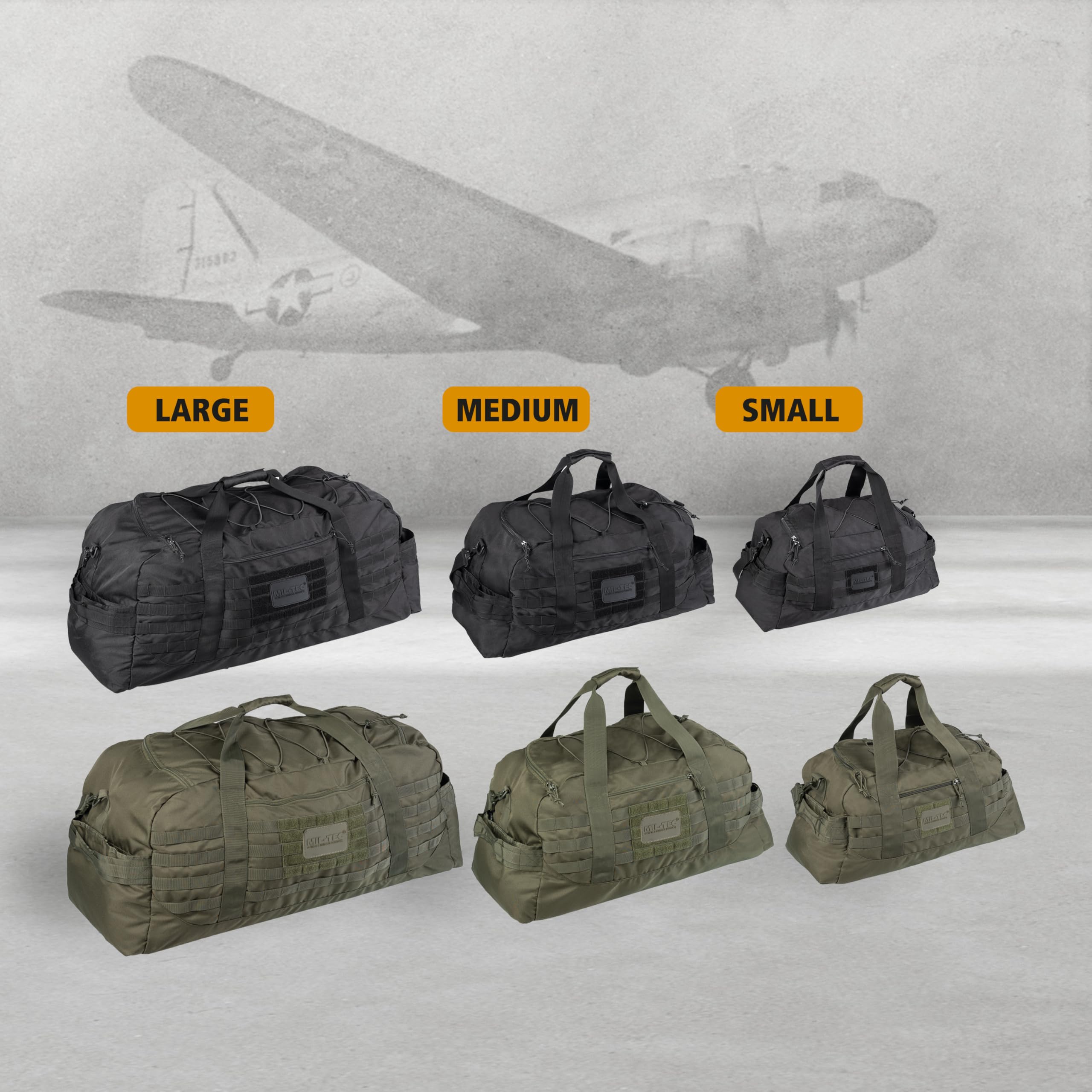 Mil-Tec Borsa Pilota, Combattimento (Large/Oliva)