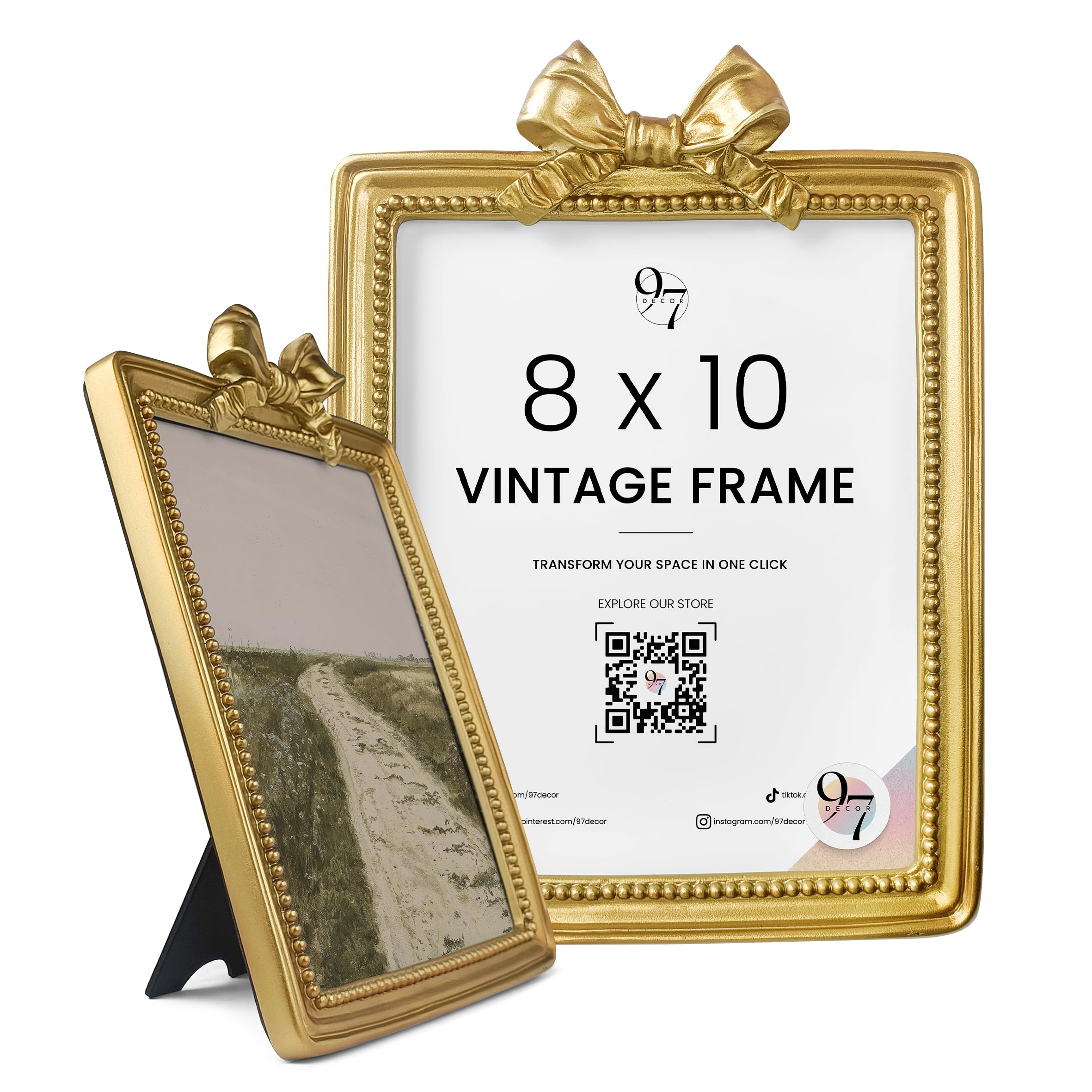 Amazon.com - 97 Decor 8x10 Vintage Picture Frame - Elegant Antique
