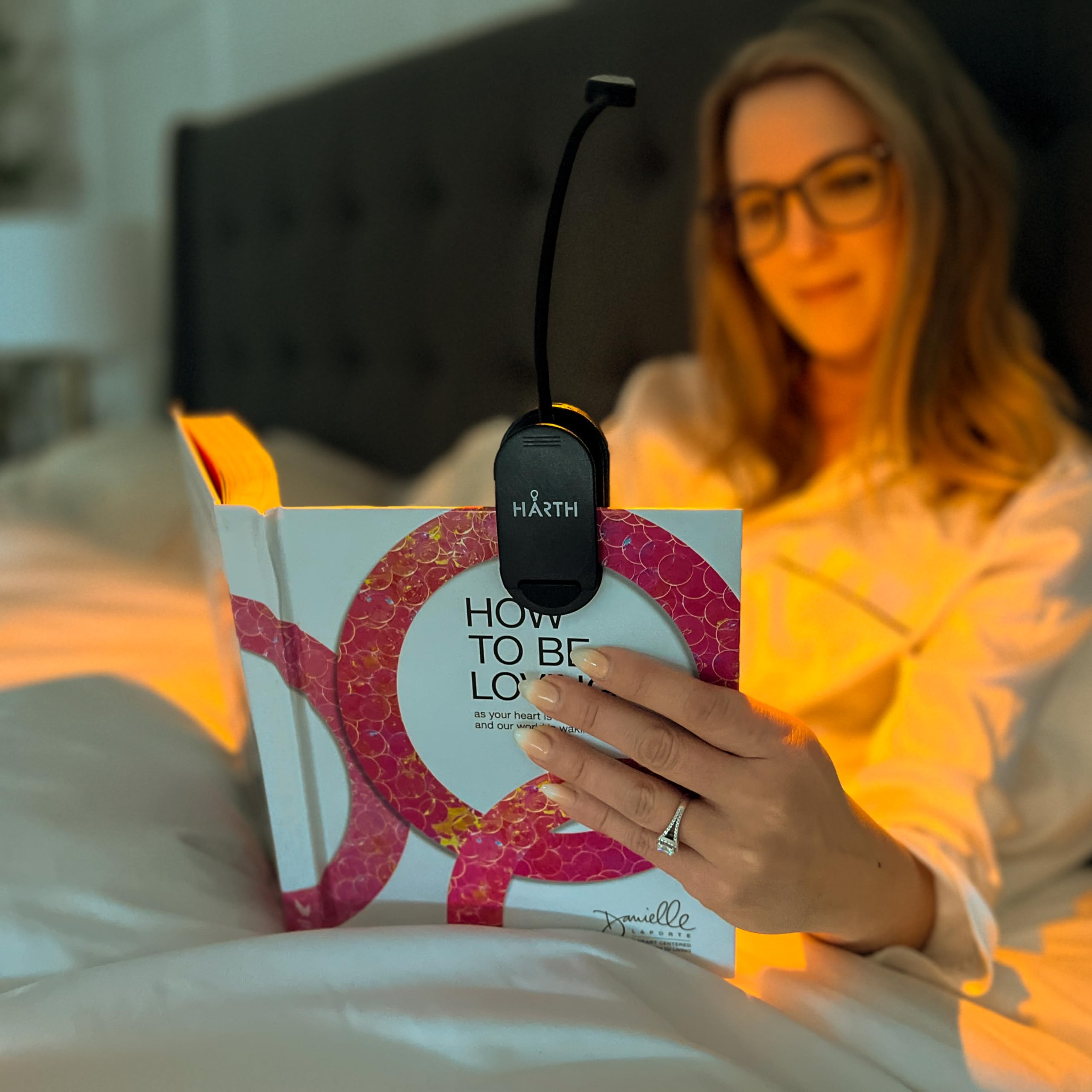 Blue Blocking Book Reading Light Clip On Lamp I Book Lights for Reading at Night with 1200 mAh Rechargeable Battery I Rechargeable Lamp Night Lights for Book Lovers Gifts I Eye Caring Led USB Light