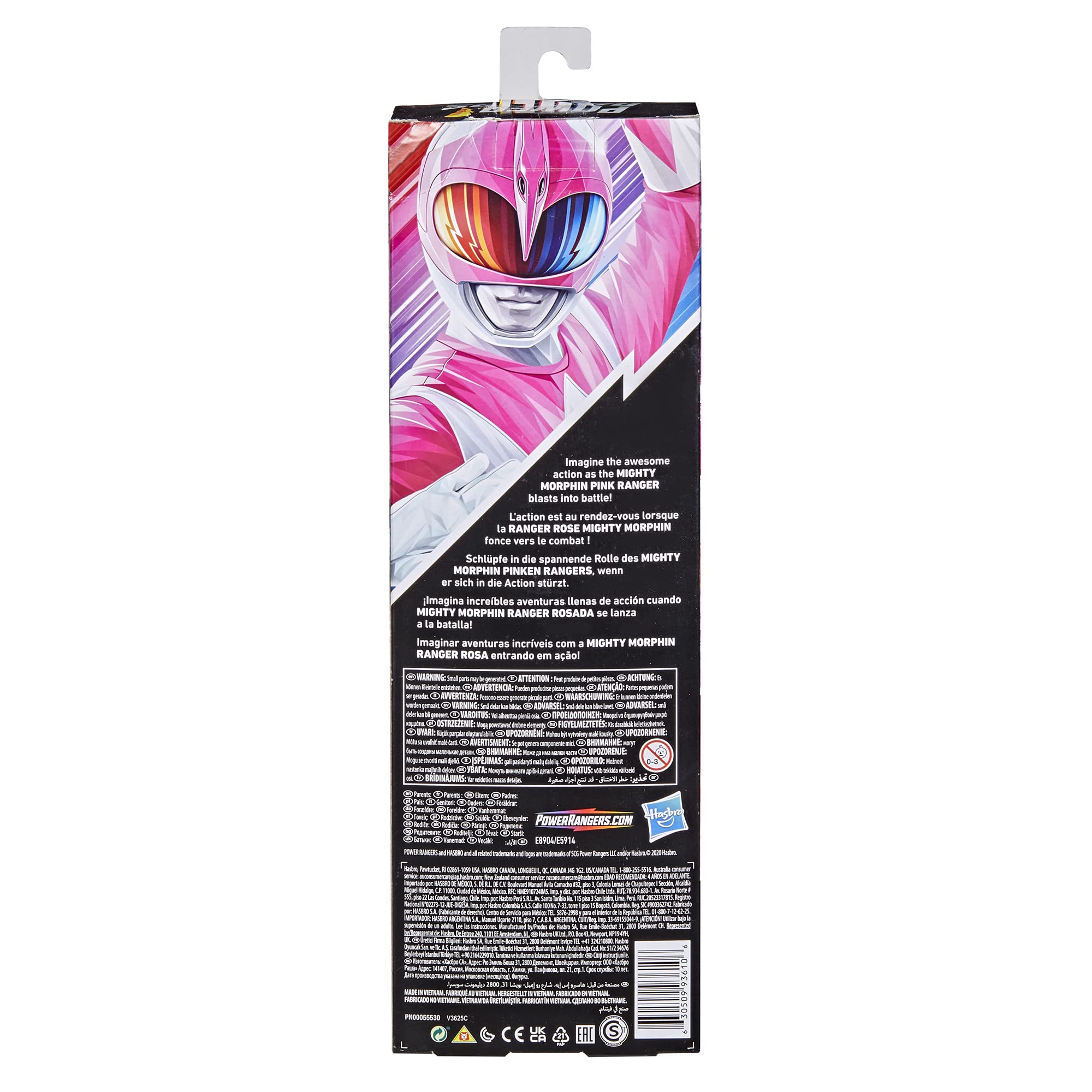 Hasbro Power Rangers Mighty Morphin - Action Figure Pink Ranger Morphin Hero 30cm Con Elmo Morfing - 3