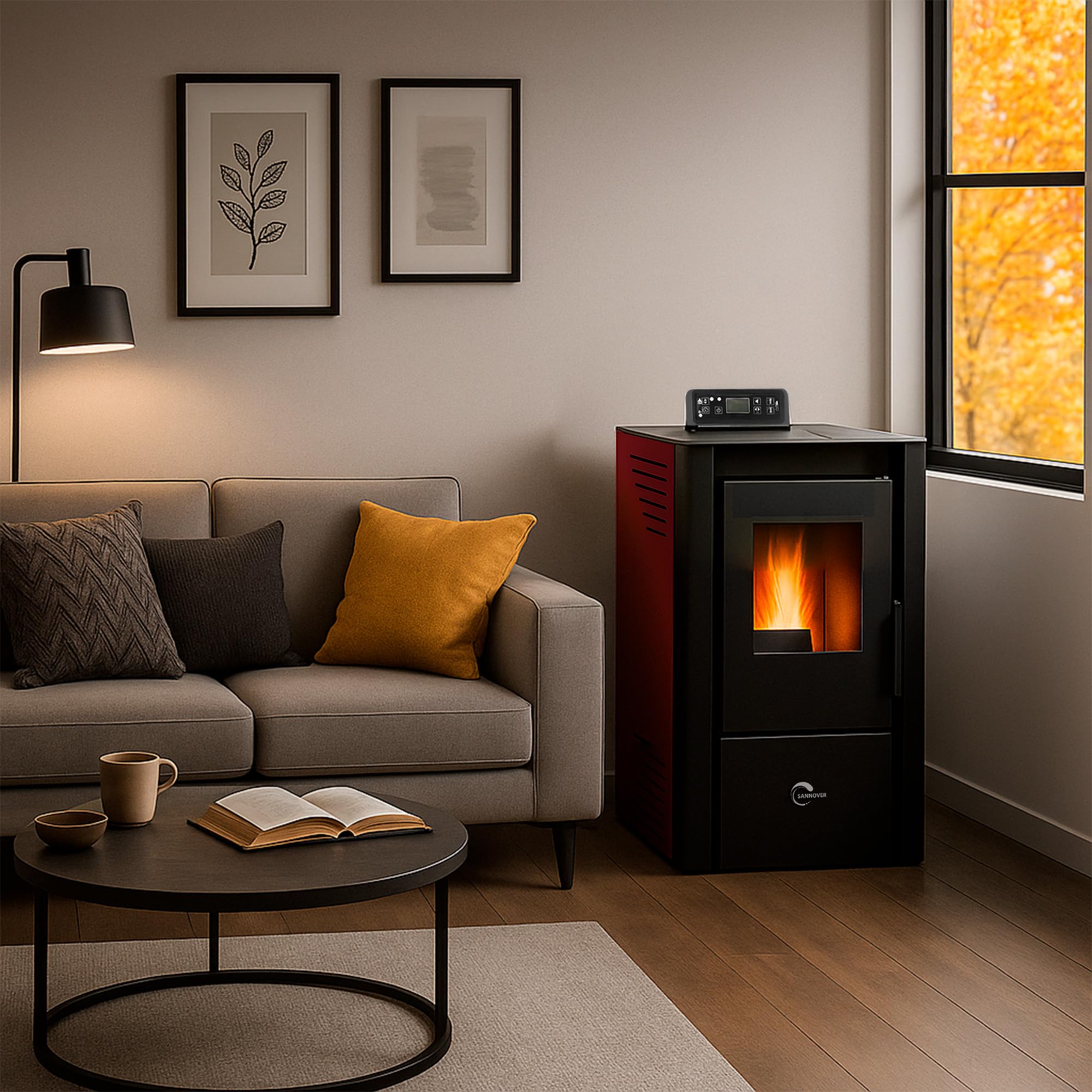 Anita Stufa a pellet ad aria 7,6 kW Bordeaux Sannover